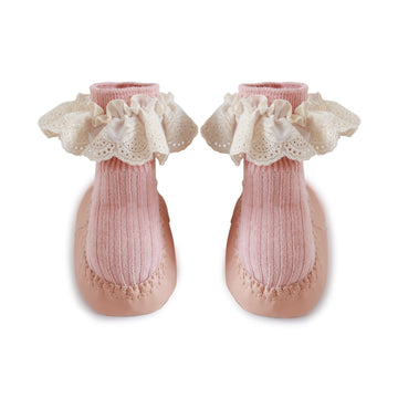 Anti-slip grip bottom pre-walker frill socks RUFFLE